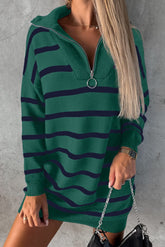 Vestido mini casual cómodo de rayas